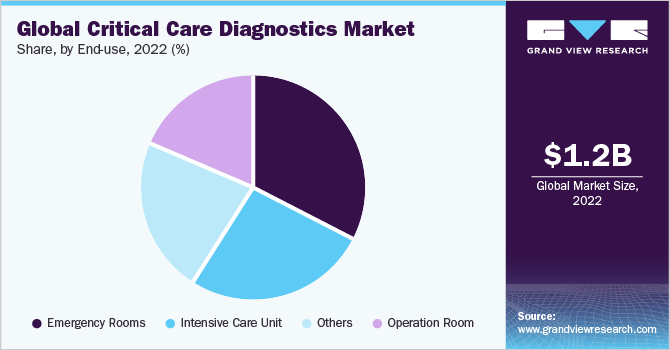 Global critical care diagnostics Market share and size, 2022