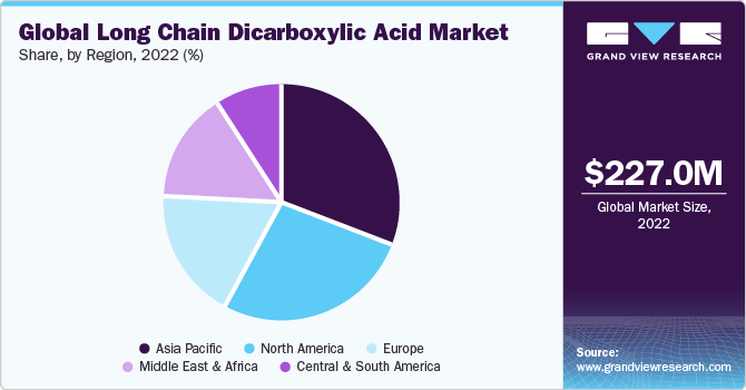 Global Long Chain Dicarboxylic Acid market share and size, 2022
