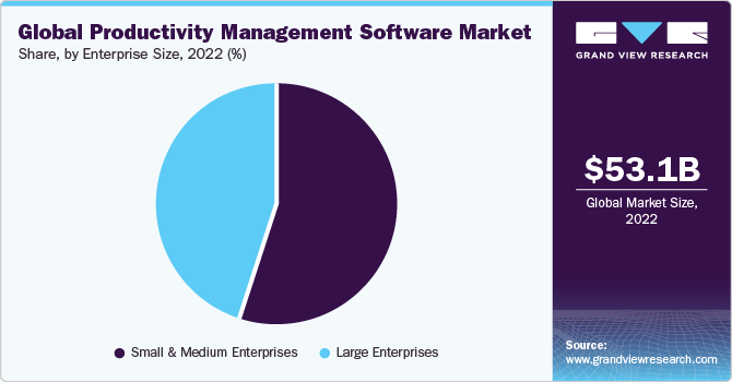 Global productivity management software Market share and size, 2022