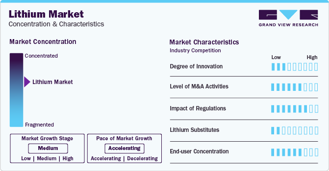Lithium Market Concentration & Characteristics