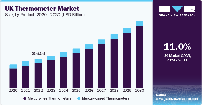 UK Thermometer Market size and growth rate, 2024 - 2030