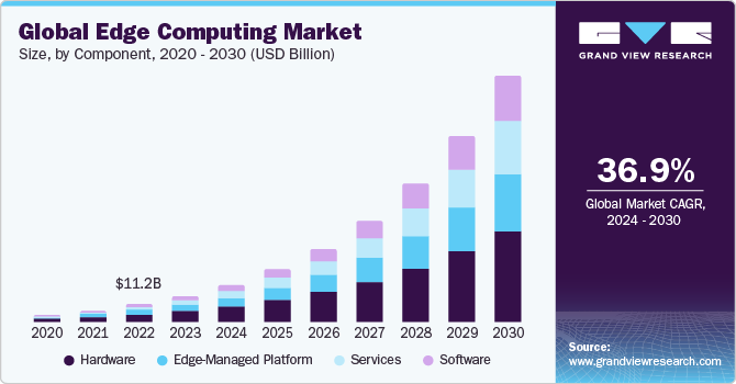 U.S. Edge Computing Market share, by type, 2023 (%)