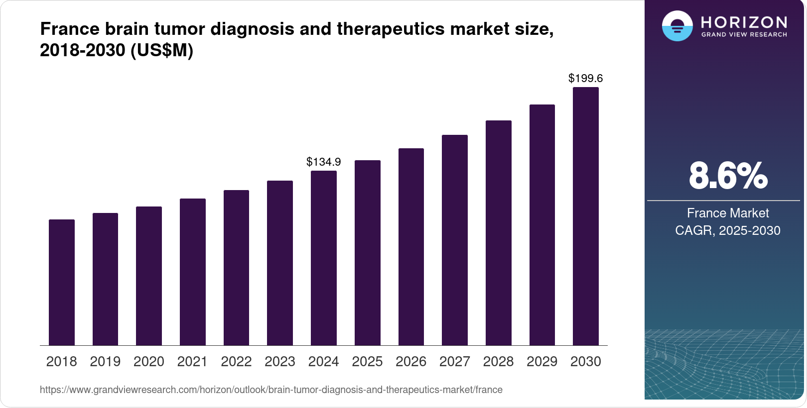 France Brain Tumor Diagnosis And Therapeutics Market Size & Outlook, 2030