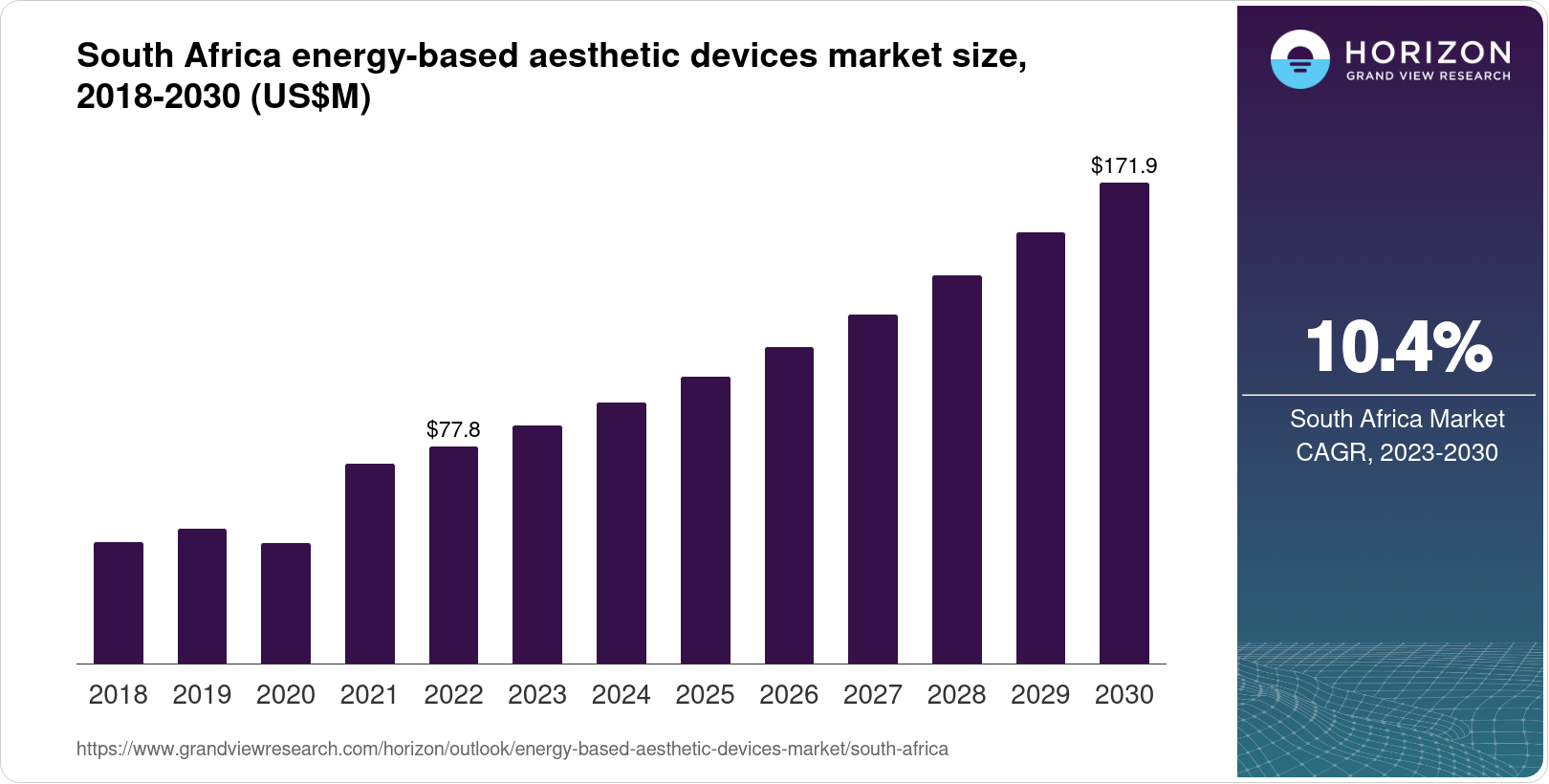 South Africa Energybased Aesthetic Devices Market Size & Outlook, 2030