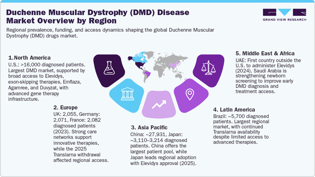 Duchenne Muscular Dystrophy (DMD) Disease Market Overview by Region