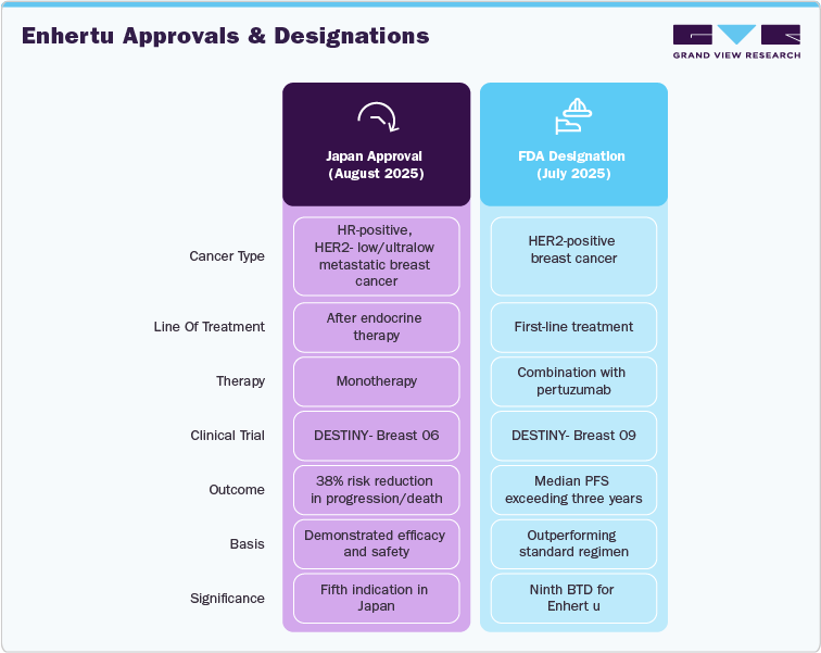 Enhertu Approvals and Designations