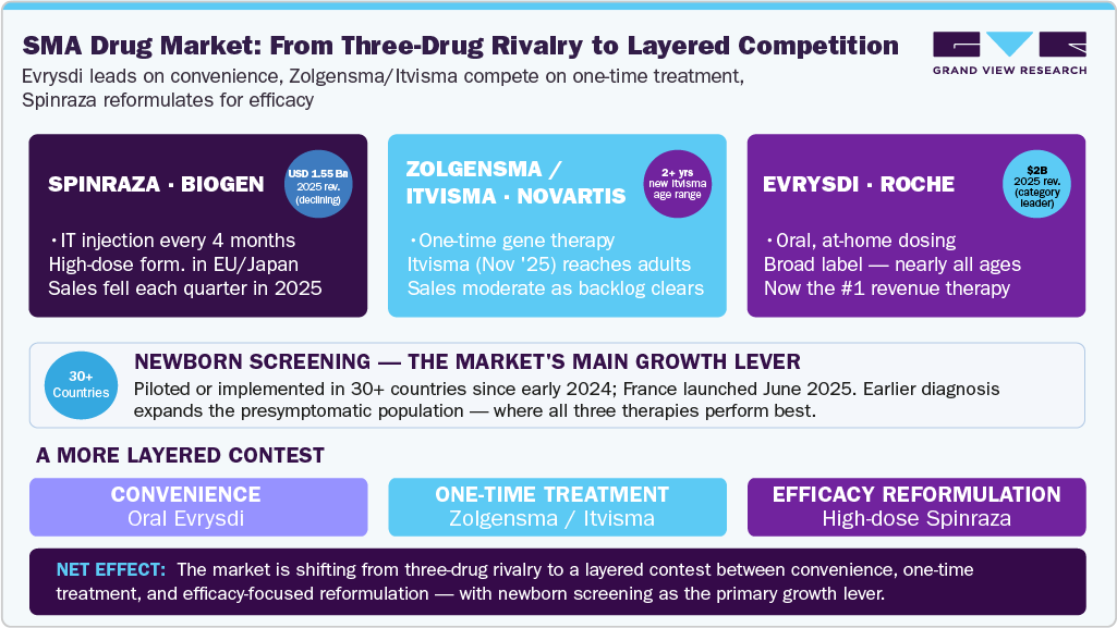 Spinal Muscular Atrophy Drug-Level Market: From Three-Drug Rivalry to Layered Competition