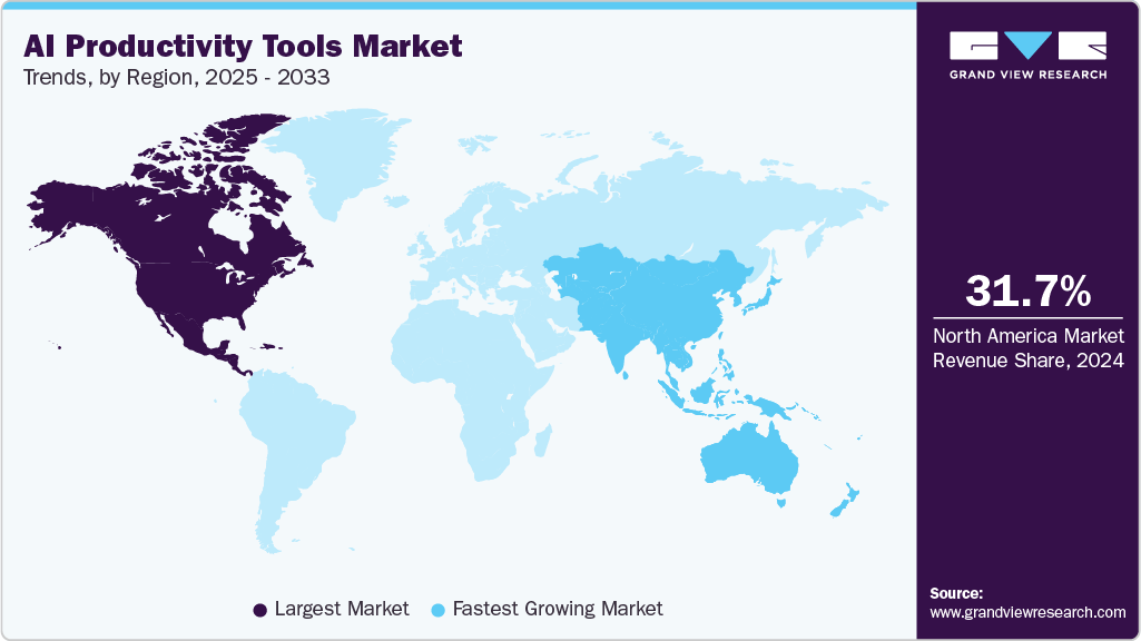 AI Productivity Tools Market Trends, by Region, 2025 - 2033