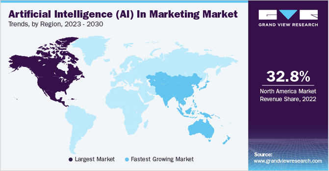 Artificial Intelligence (AI) In Marketing Market Trends by Region, 2023 - 2030