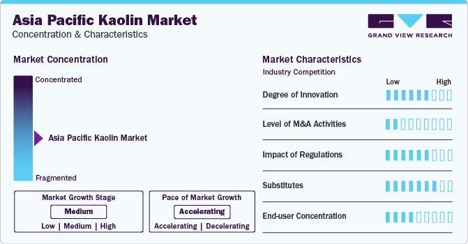 Asia Pacific Kaolin Market Concentration & Characteristics