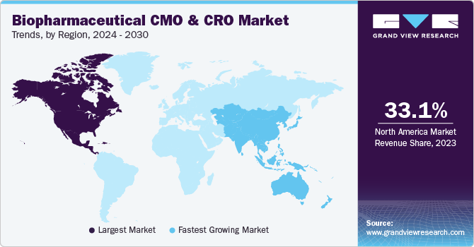 Biopharmaceutical CMO & CRO Market Trends, by Region, 2024- 2030