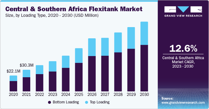 Central & Southern Africa Flexitank market size and growth rate, 2023 - 2030