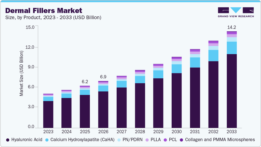 Dermal fillers market size and growth forecast (2023-2033) Dermal fillers market size and growth forecast (2023-2033)