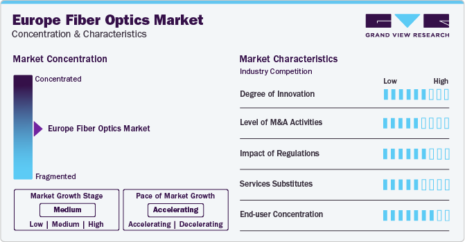 Europe Fiber Optics  Market Concentration & Characteristics