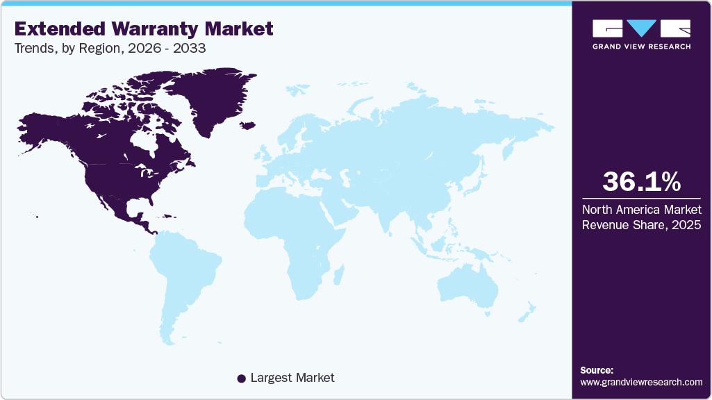 Extended Warranty Market Trends, by Region, 2026 - 2033
