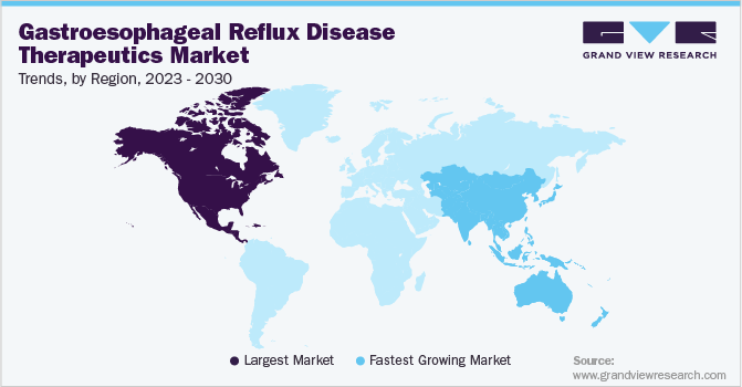 Gastroesophageal Reflux Disease Therapeutics Market Trends, by Region, 2023 - 2030
