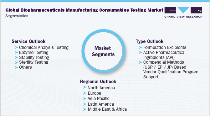 Global Biopharmaceuticals Manufacturing Consumables Testing Market Segmentation