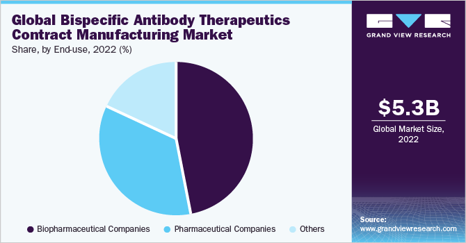 Global bispecific antibody therapeutics contract manufacturing Market share and size, 2022
