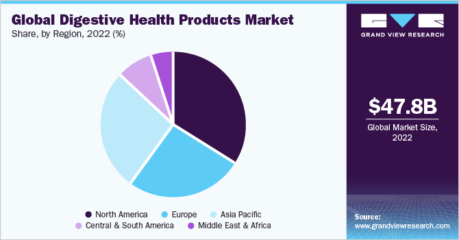 Global Digestive Health Products Market share and size, 2022