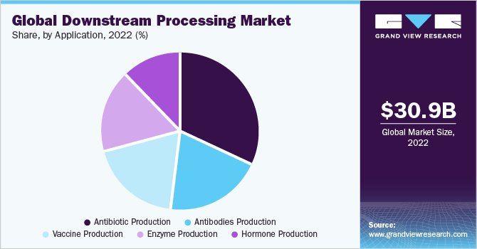  Global downstream processing market share, by technique, 2021 (%)