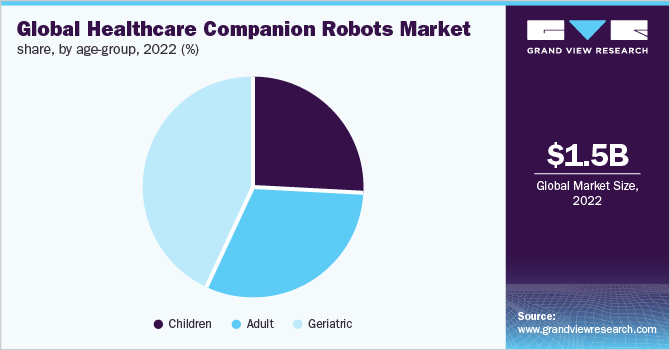  Global Healthcare Companion Robots market share, by age-group, 2022 (%)