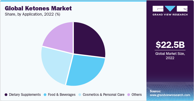 Global ketones Market share and size, 2022