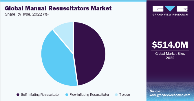 Global manual resuscitators market share, by region, 2021 (%)