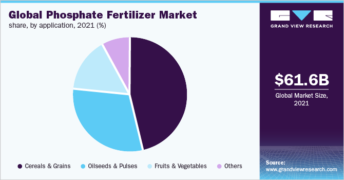  Global phosphate fertilizer market share, by application, 2021 (%)