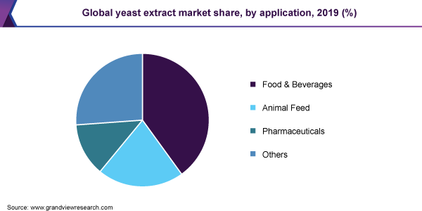 Global yeast extract market share, by application, 2019 (%)