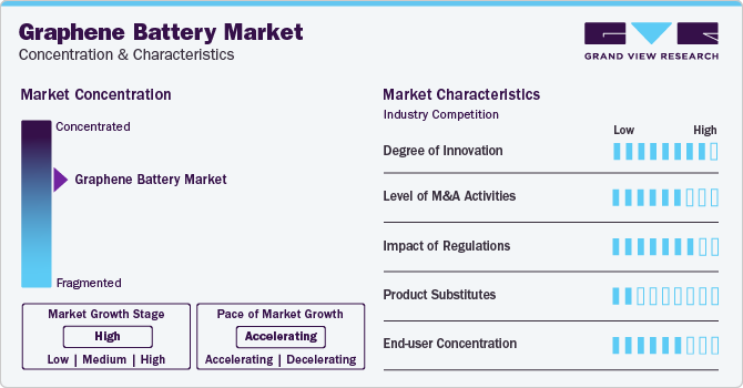 Graphene Battery Market Concentration & Characteristics