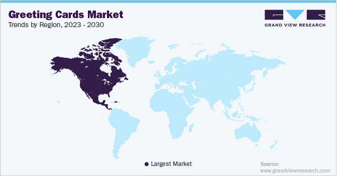 Greeting Cards Market Trends by Region, 2023 - 2030