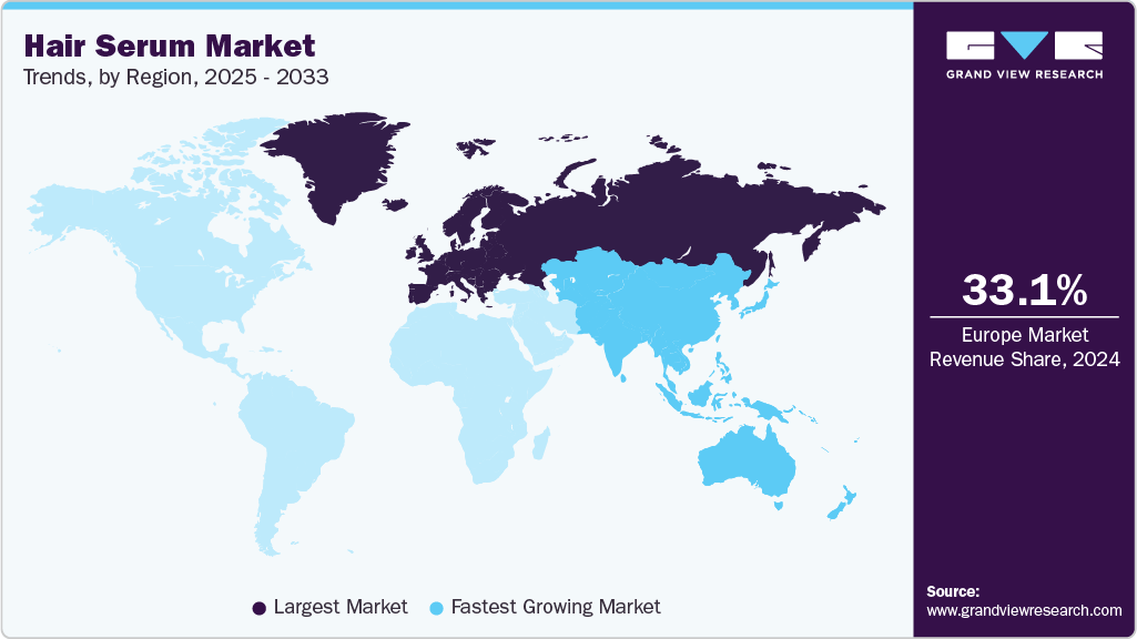Hair Serum Market Trends, by Region, 2025 - 2033