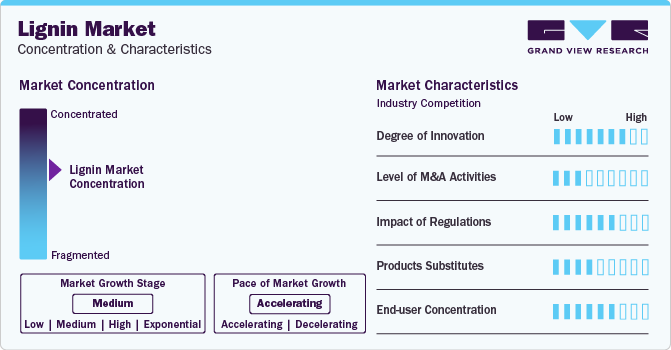 Lignin Market Concentration & Characteristics