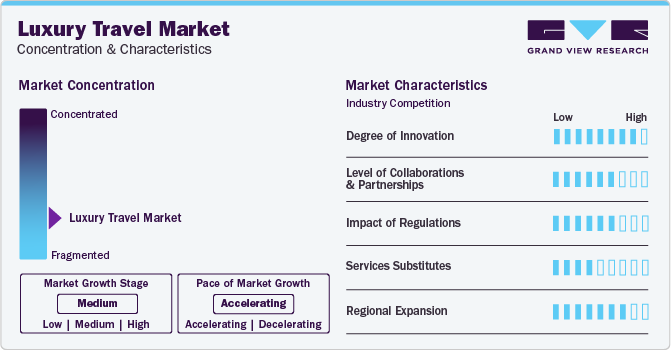 Luxury Travel Market Concentration & Characteristics