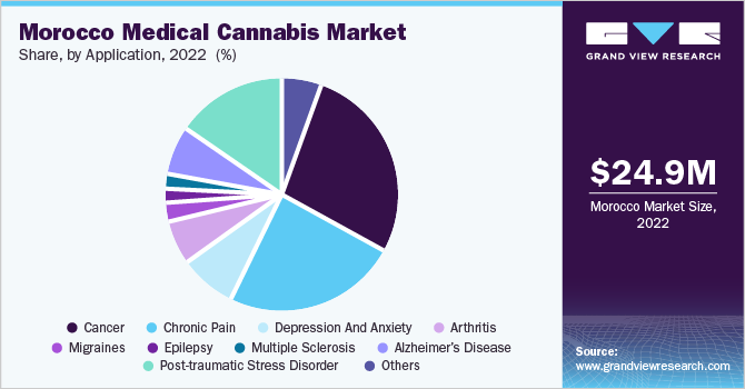Morocco medical cannabis market share, by application, 2022 (%)