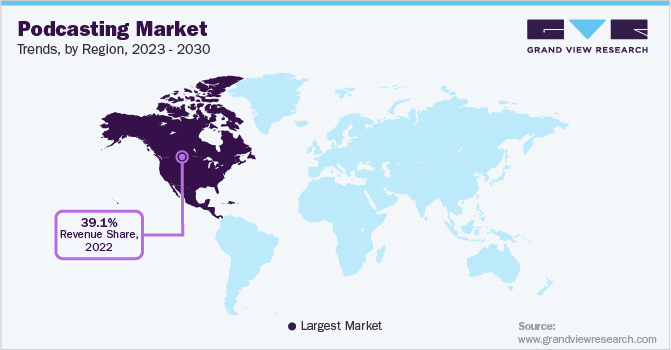 Podcasting Market Trends, by Region, 2023 - 2030