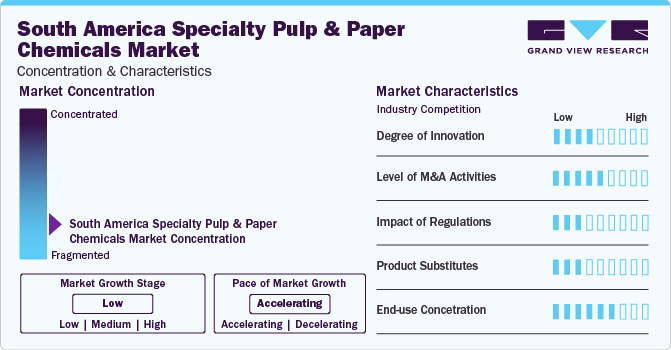 South America Specialty Pulp And Paper Chemicals Market Concentration & Characteristics