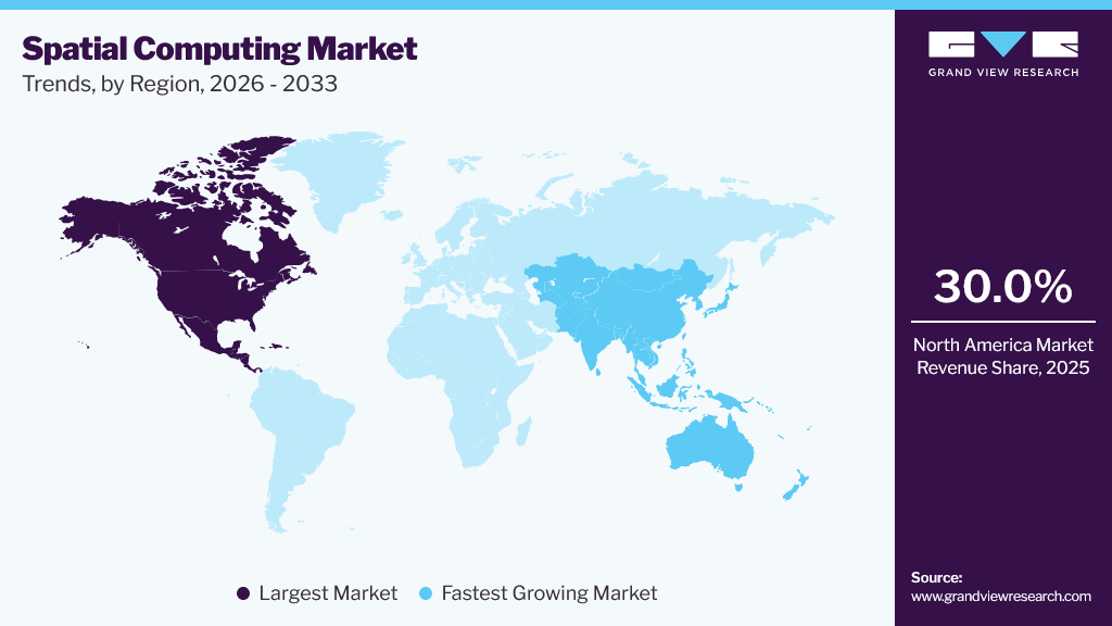 Spatial Computing Market Trends, by Region, 2026 - 2033 Spatial Computing Market Trends, by Region, 2026 - 2033