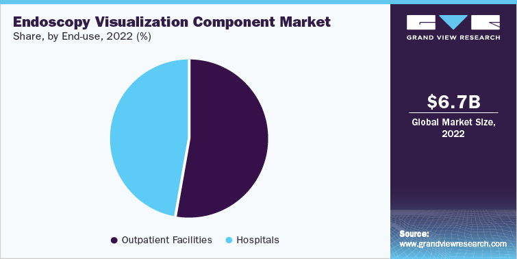 Endoscopy Visualization Component Market Share, by End-use, 2022 (%)