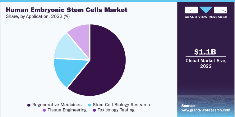 Human Embryonic Stem Cells Market Share, by Application, 2022 (%)