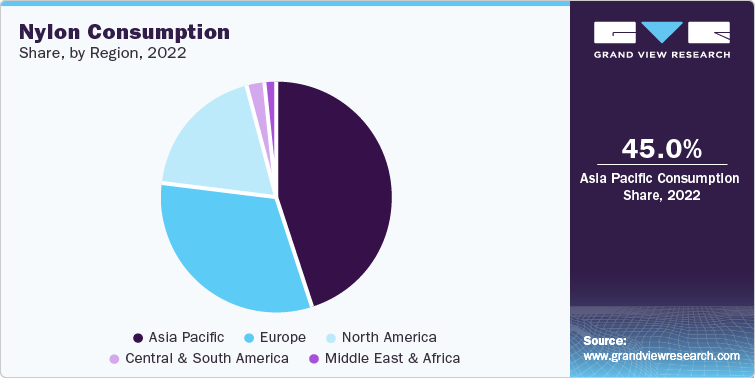 Nylon Consumption Share, by Country, 2022